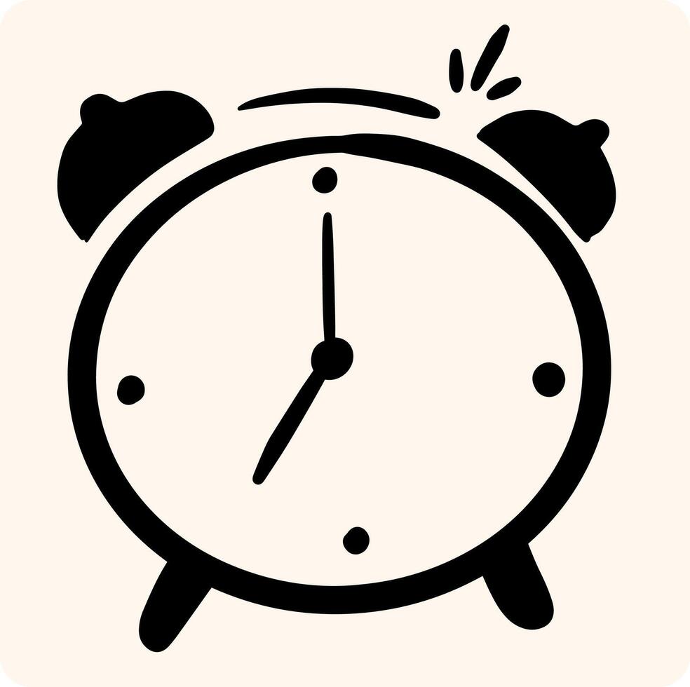Alarm Clock Sketch Illustration-01 vector