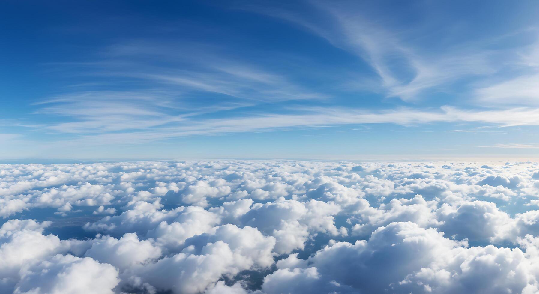 A view of the sky from an airplane photo