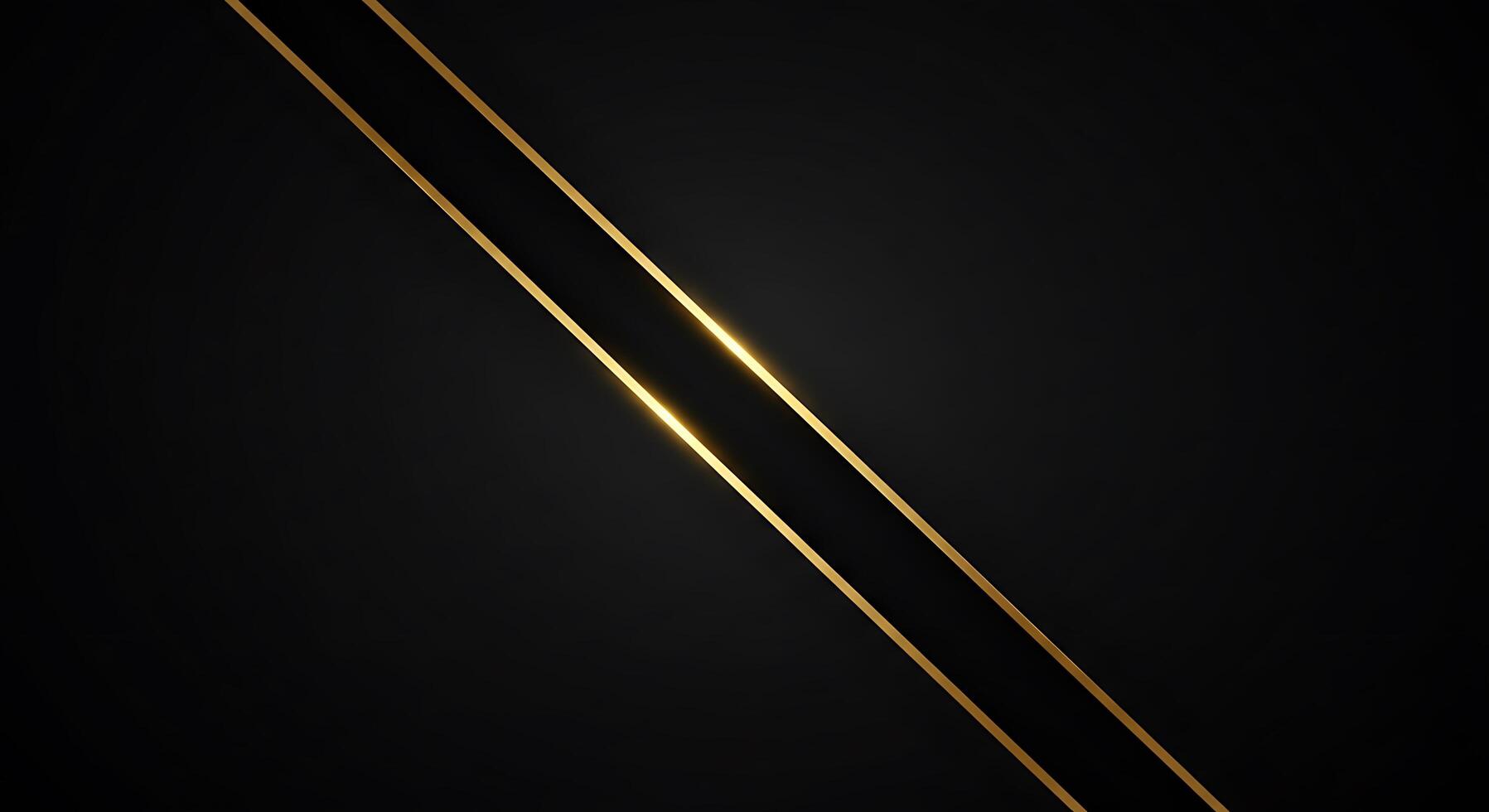 Golden lines on black background photo