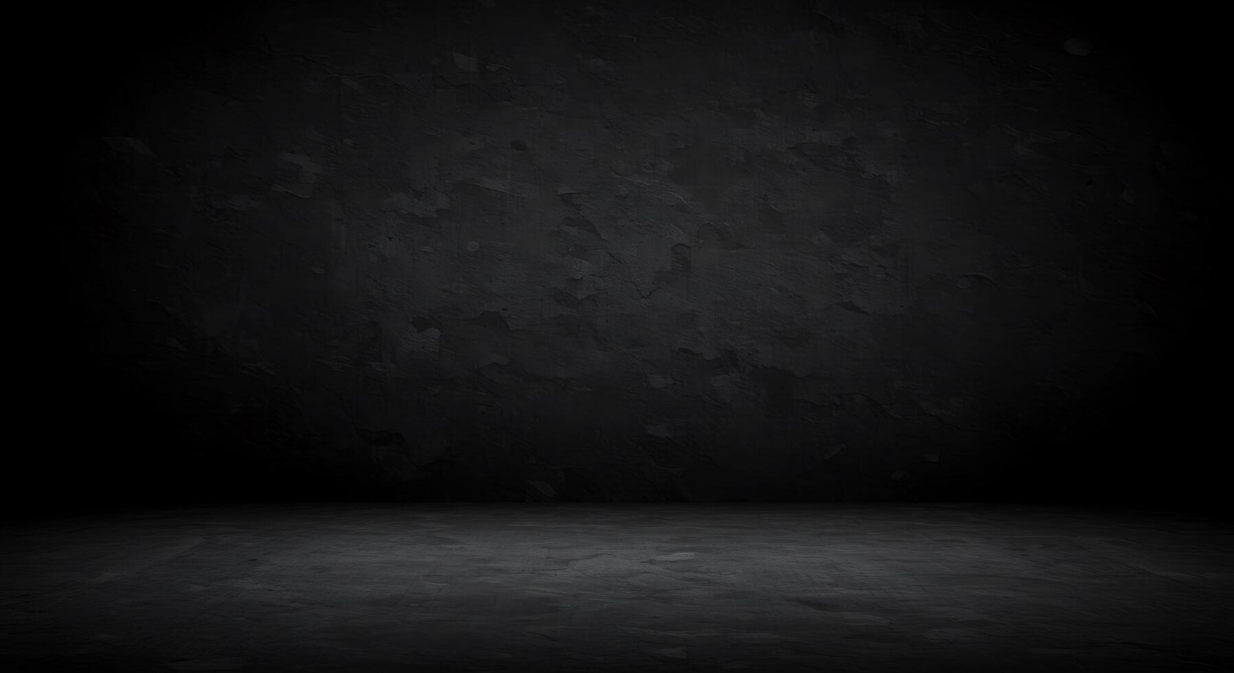 Dark room with black wall and floor photo