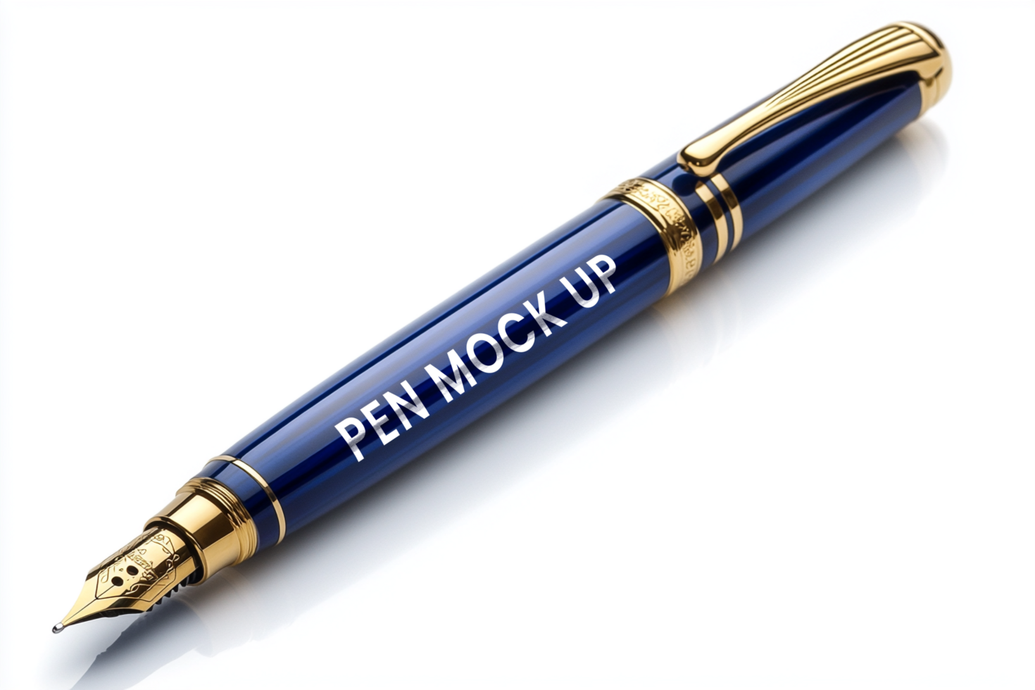 Silver pen mock up with business marker mockup and clean brand identity psd