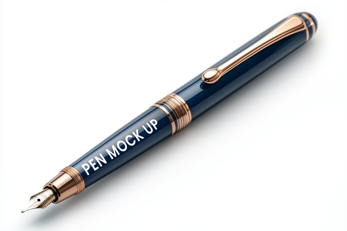 Classic office pen mock up for branding design with ballpoint features psd