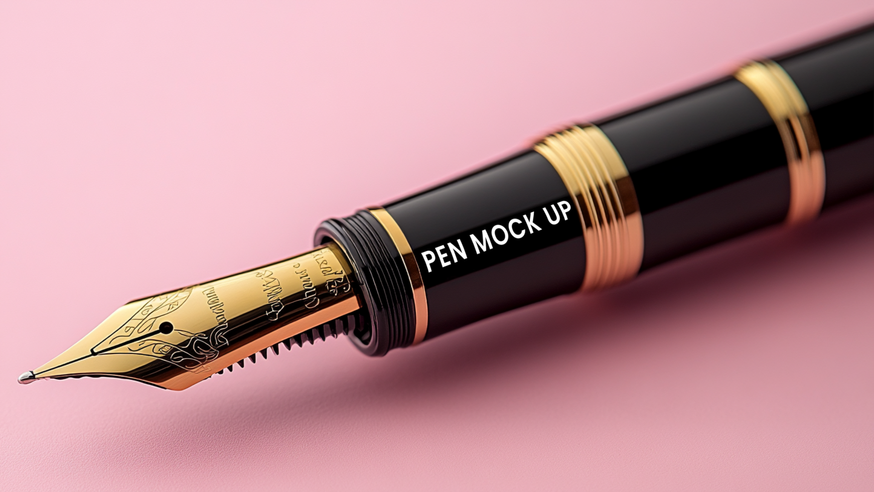Clean and realistic pen mockup and ballpoint branding layout template psd