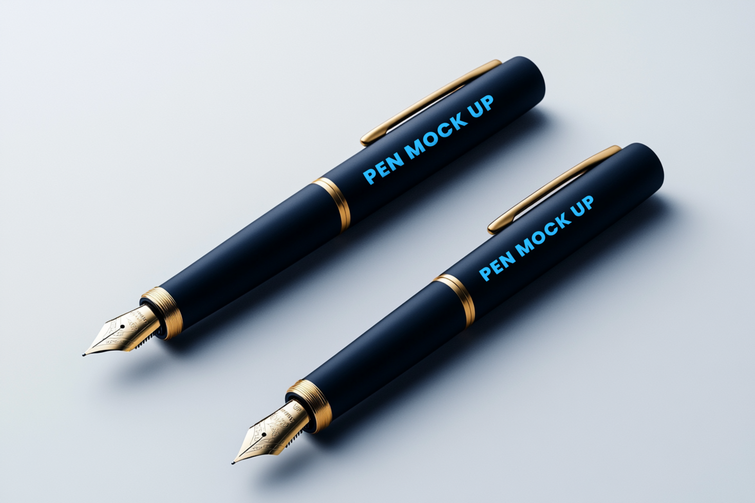 Classic pen mockup design with smooth surface and brand placement psd