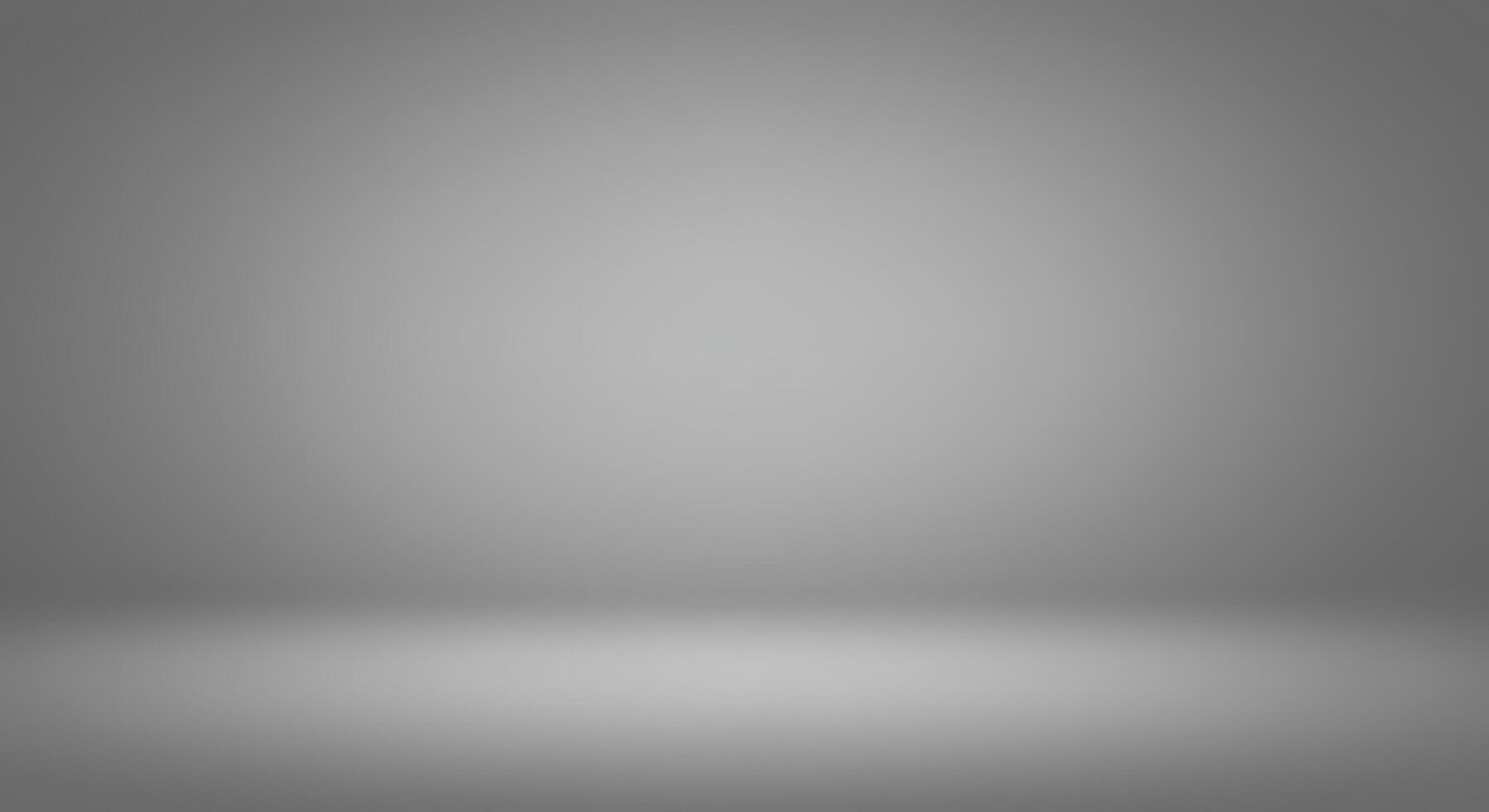 A gray room with a white floor and a gray wall photo