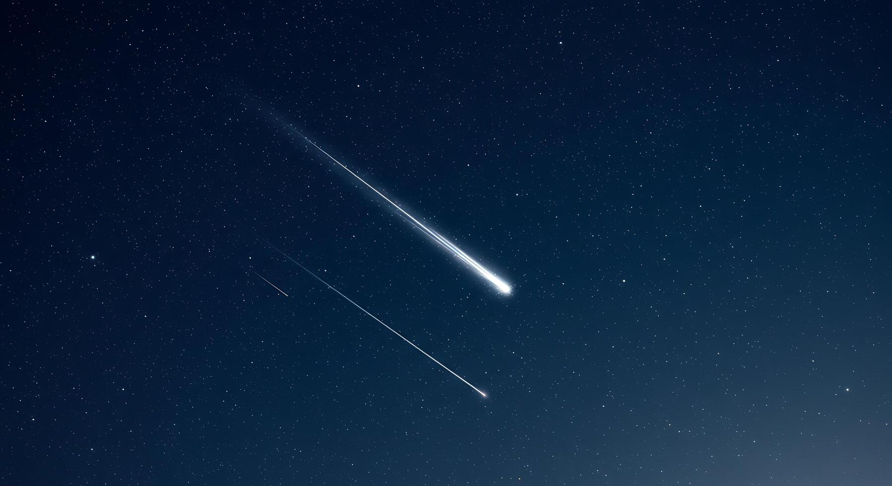 Comet shooting through the night sky photo