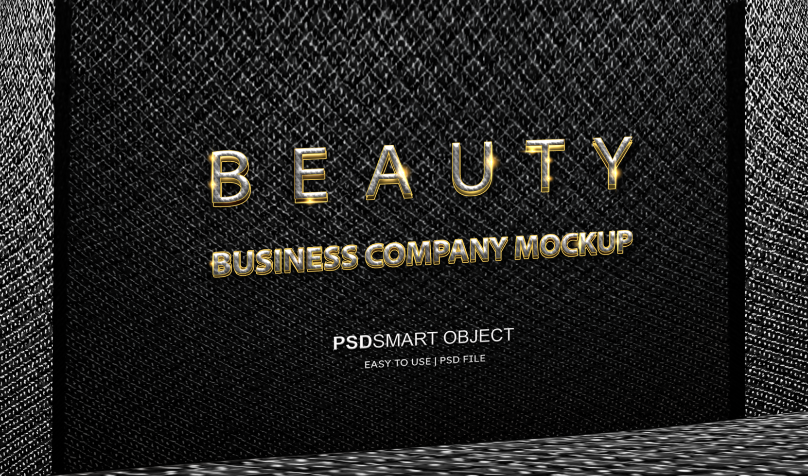 luxury mockup 3D text style psd