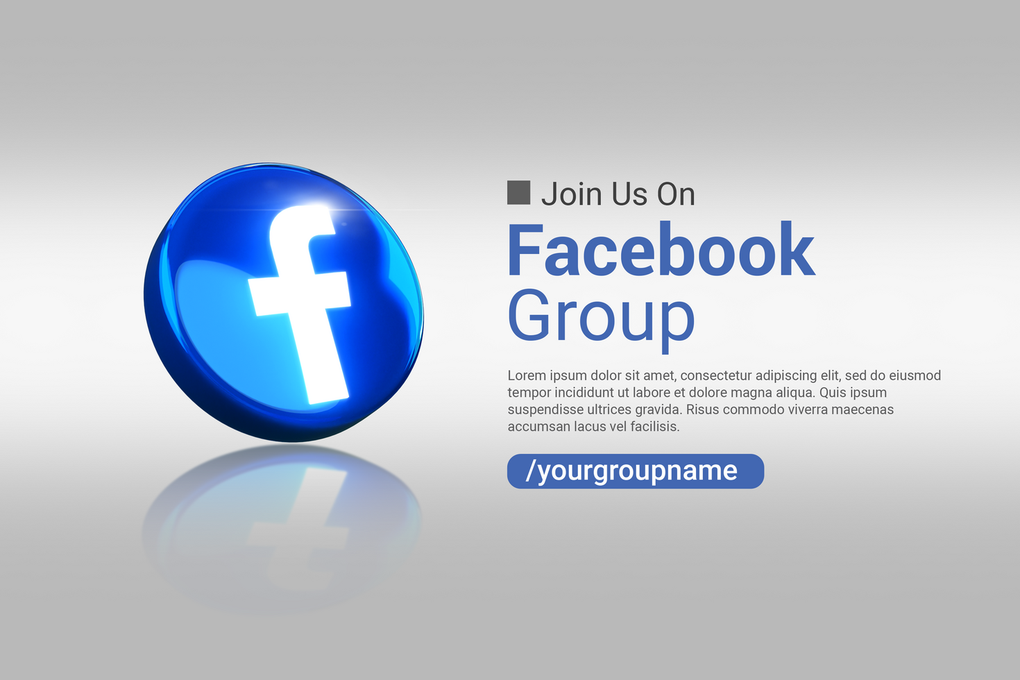 White Grey Join Us On Facebook Web Banner psd