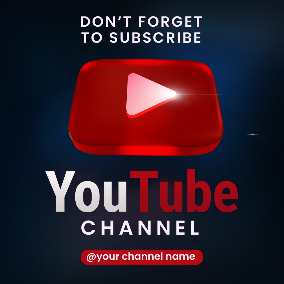 Don't Forget To Subscribe Youtube Channel psd