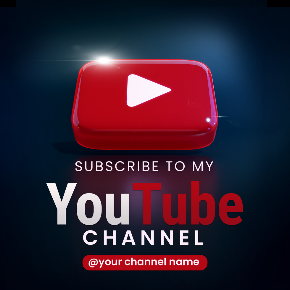 Subscribe to My Channel Square Design psd