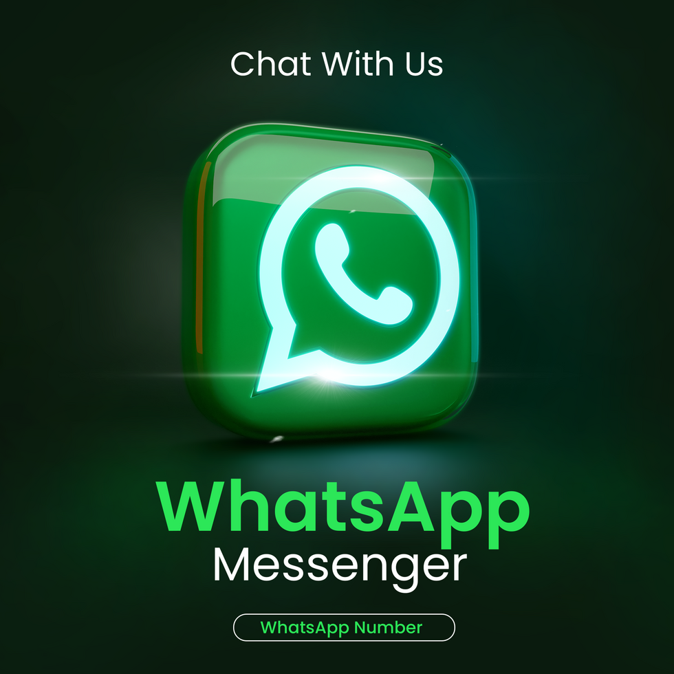 Dark Green Join Us On Whatsapp Messenger Square Design psd