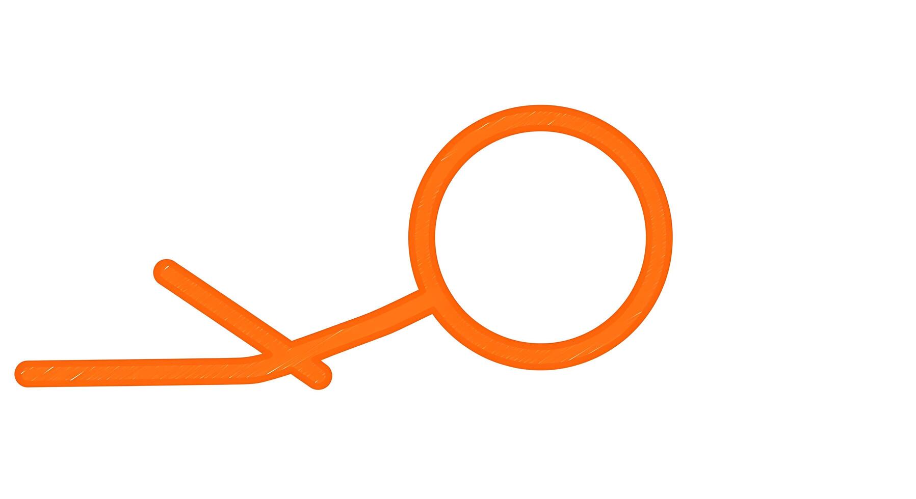 A magnifying glass is shown on a white background photo