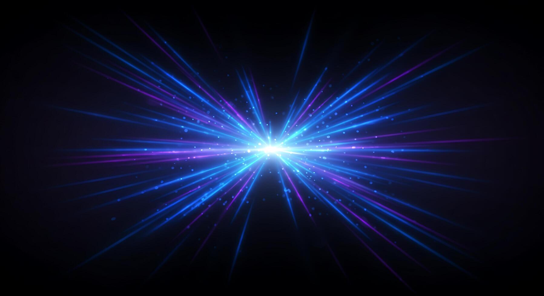 Abstract light burst with blue and purple colors photo