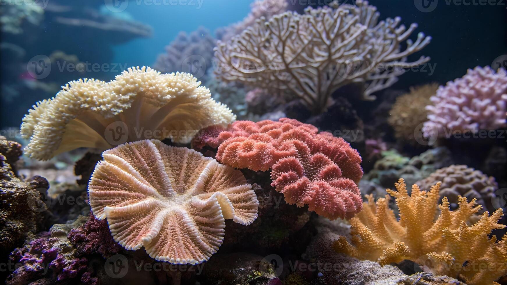 Vibrant Coral Reef Underwater Scene photo