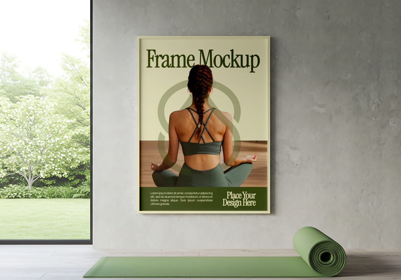 Find your inner peace with a yoga practice psd