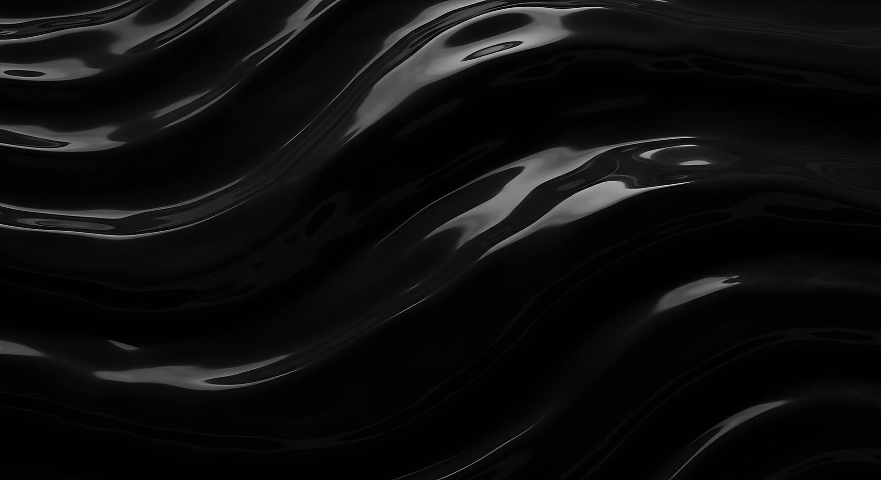 Black liquid waves on a black background photo