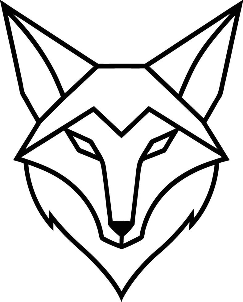 Minimal Line Art Logo of a Owl Head Download vector