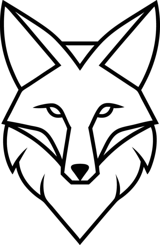 Minimal Line Art Logo of a Owl Head EPS Download vector