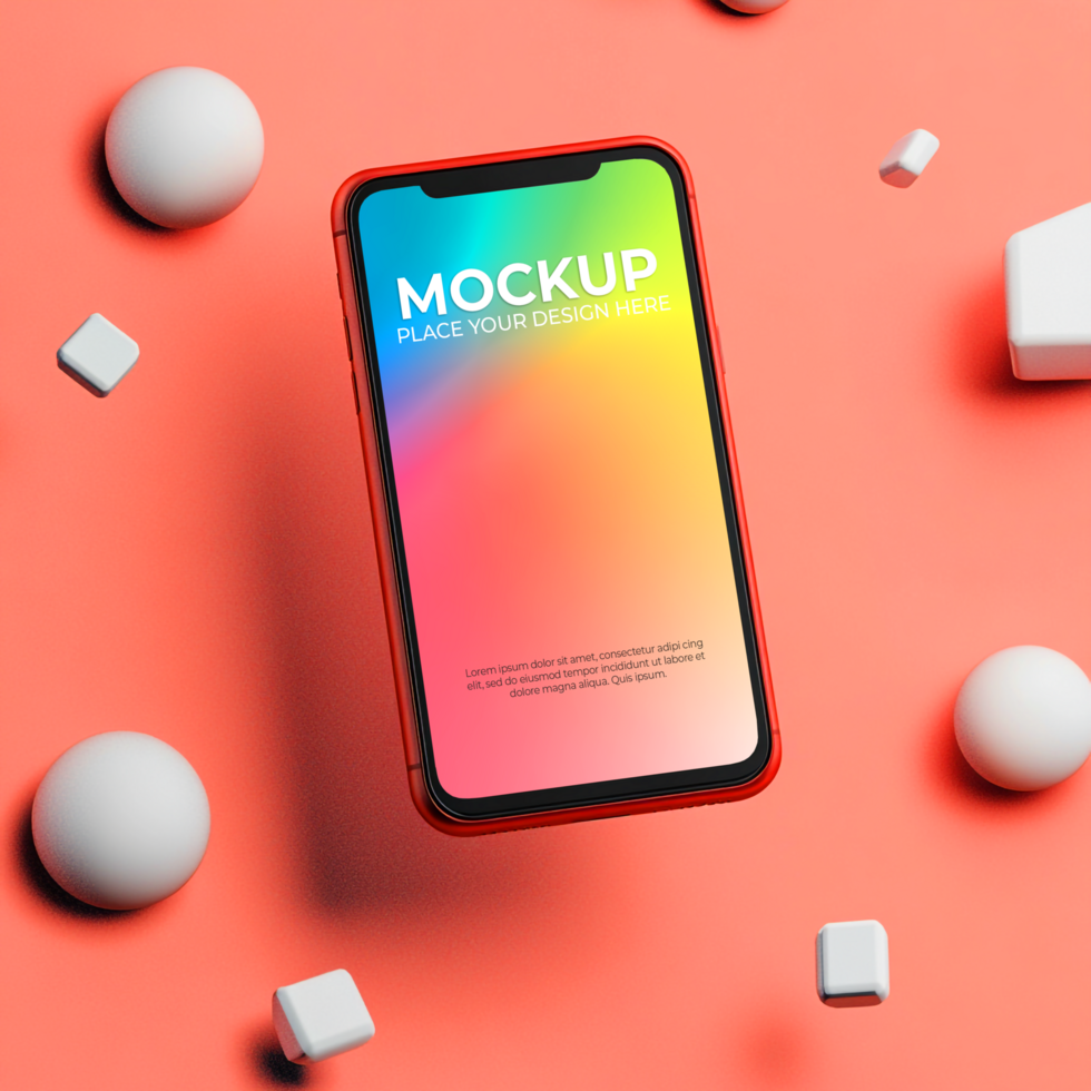 SmartPhone Mockup App UI Design Template psd