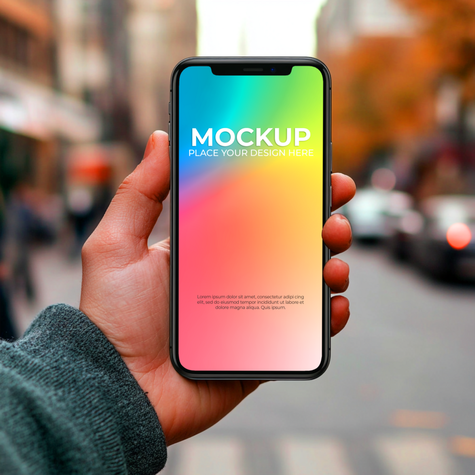 Phone Mockup App UI Design Showcase Template psd