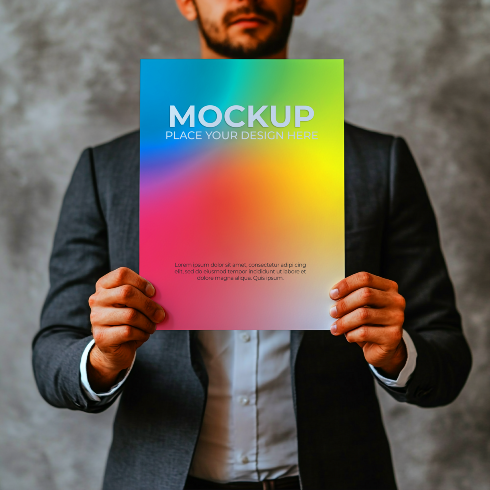 Flyer Mockup Colorful Design Template A4 psd