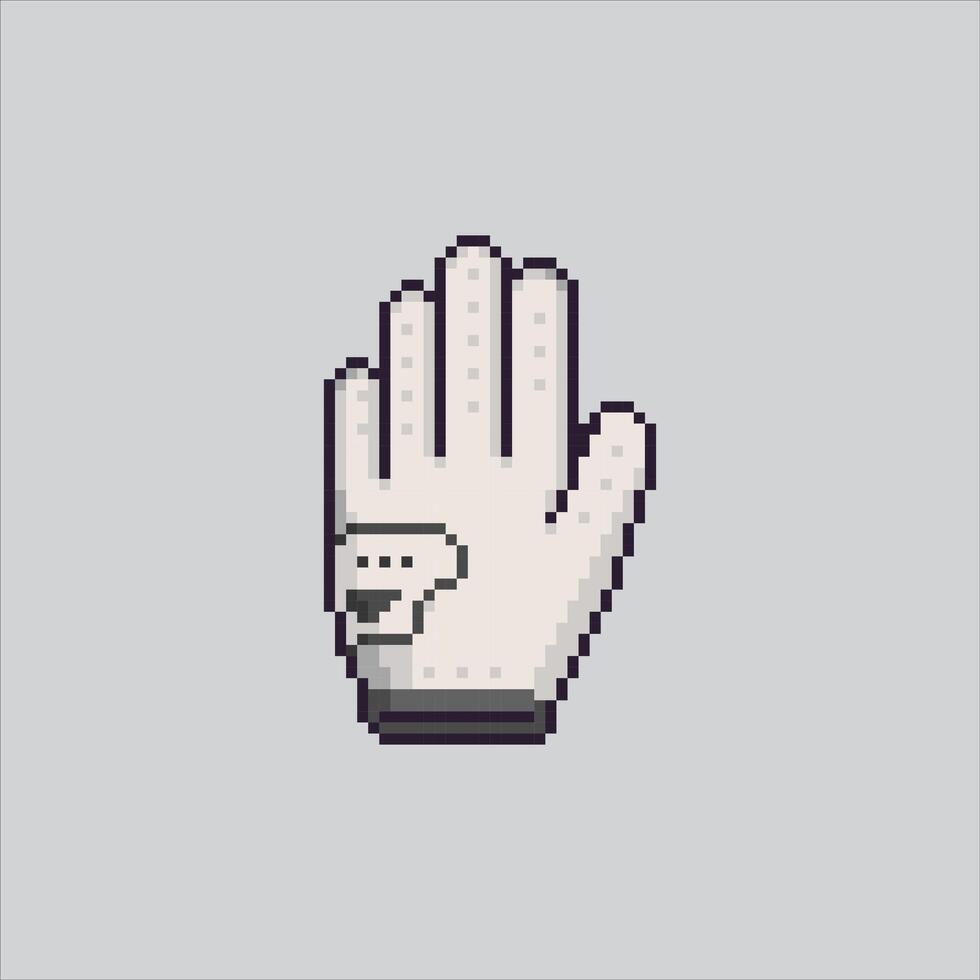 Pixel art illustration Golf Gloves. Pixelated Sport Gloves. Golf Gloves Sport Equipment Icon pixelated for the pixel art game and icon for website and game. old school retro. vector