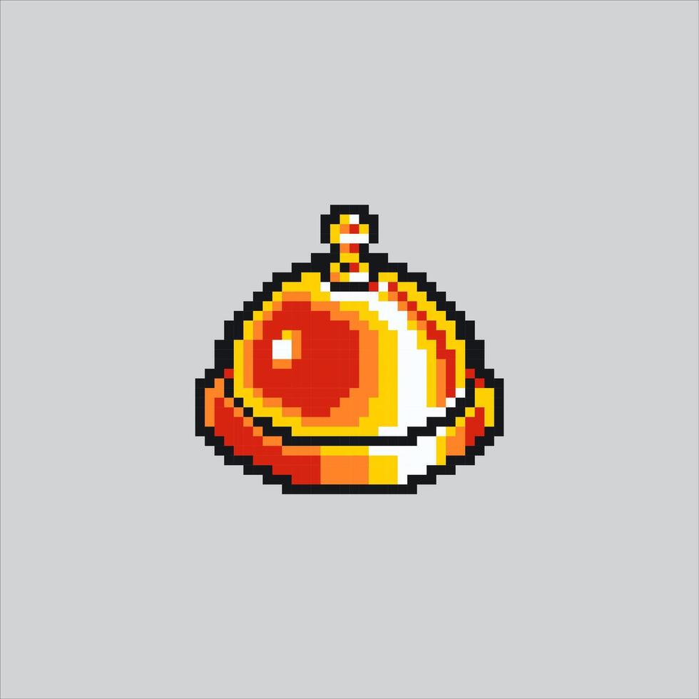 Pixel art Hotel Desk Table Bell icon Illustration for game design vector