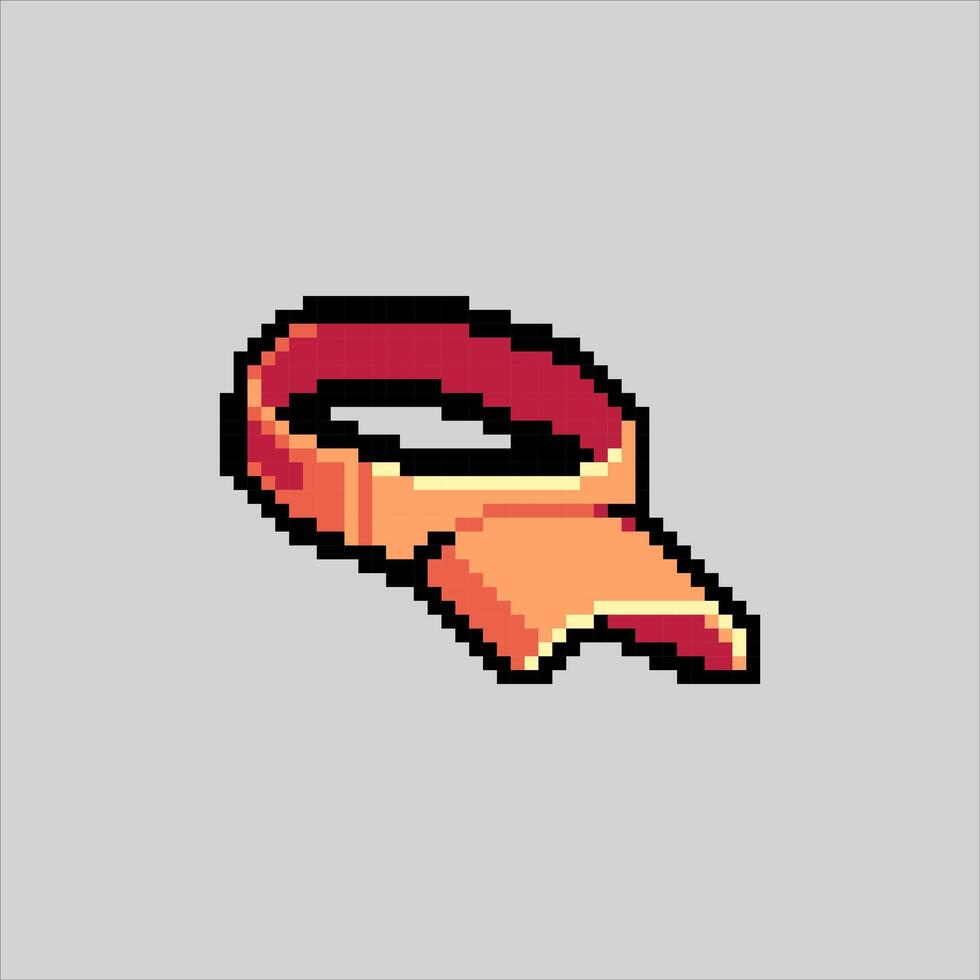 Pixel art Golf cap sun visor icon Illustration for game design vector