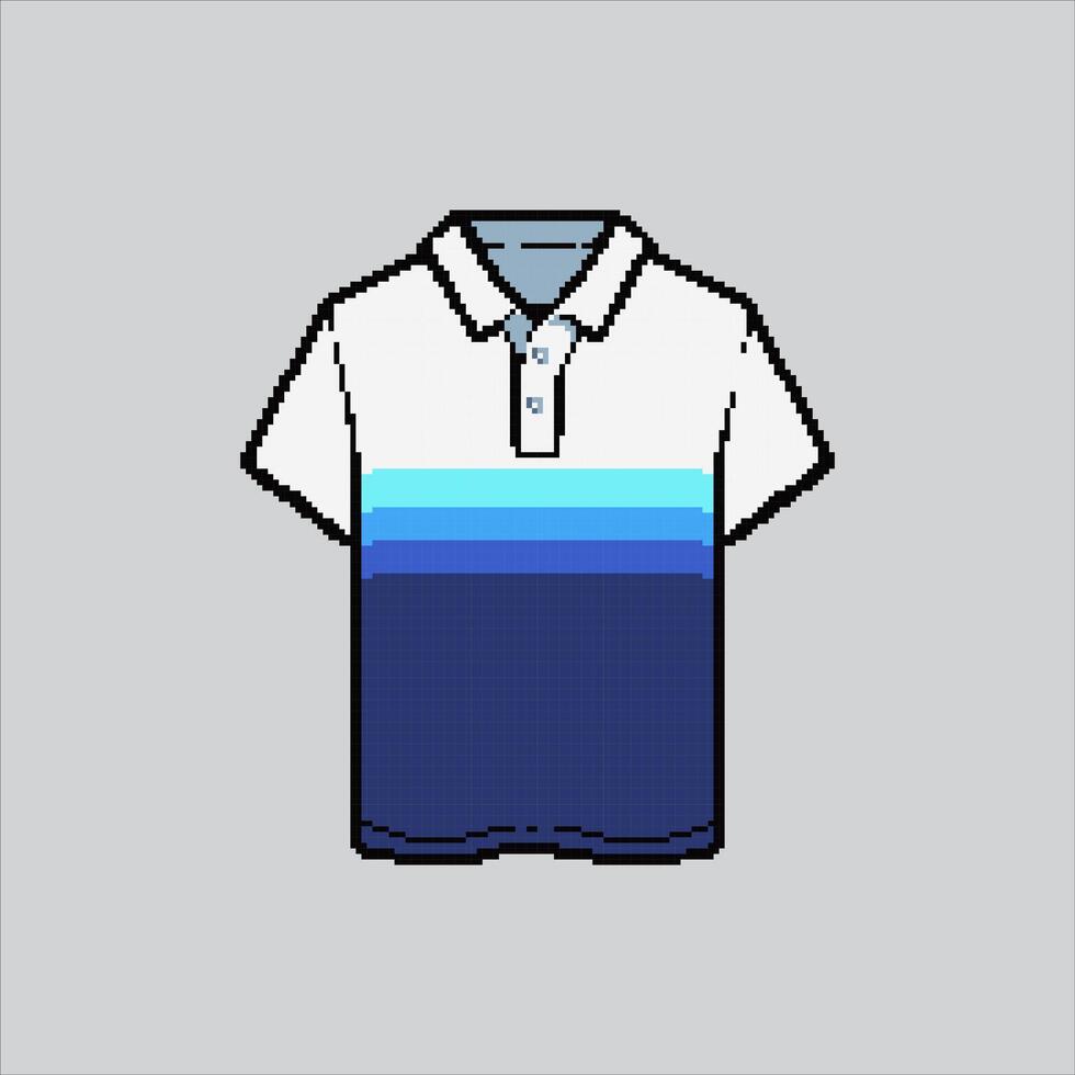 Pixel art illustration Golf Polo. Pixelated Golf Shirt. Golf Polo Shirt Sport clothing Icon pixelated for the pixel art game and icon for website and game. old school retro. vector