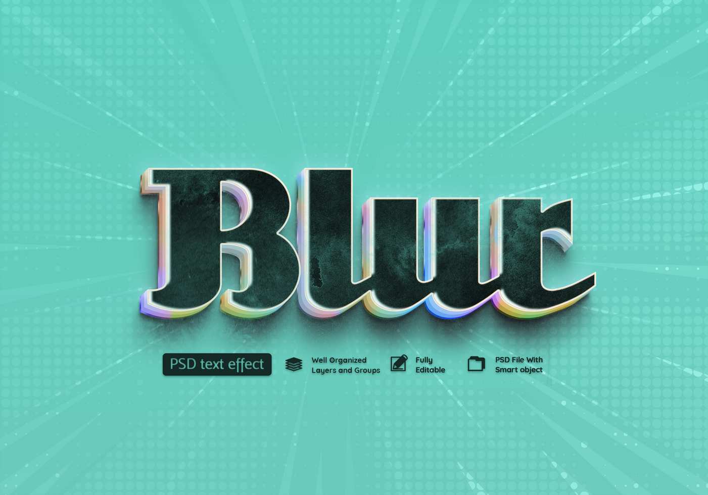 Blur Style Editable Text Effect psd