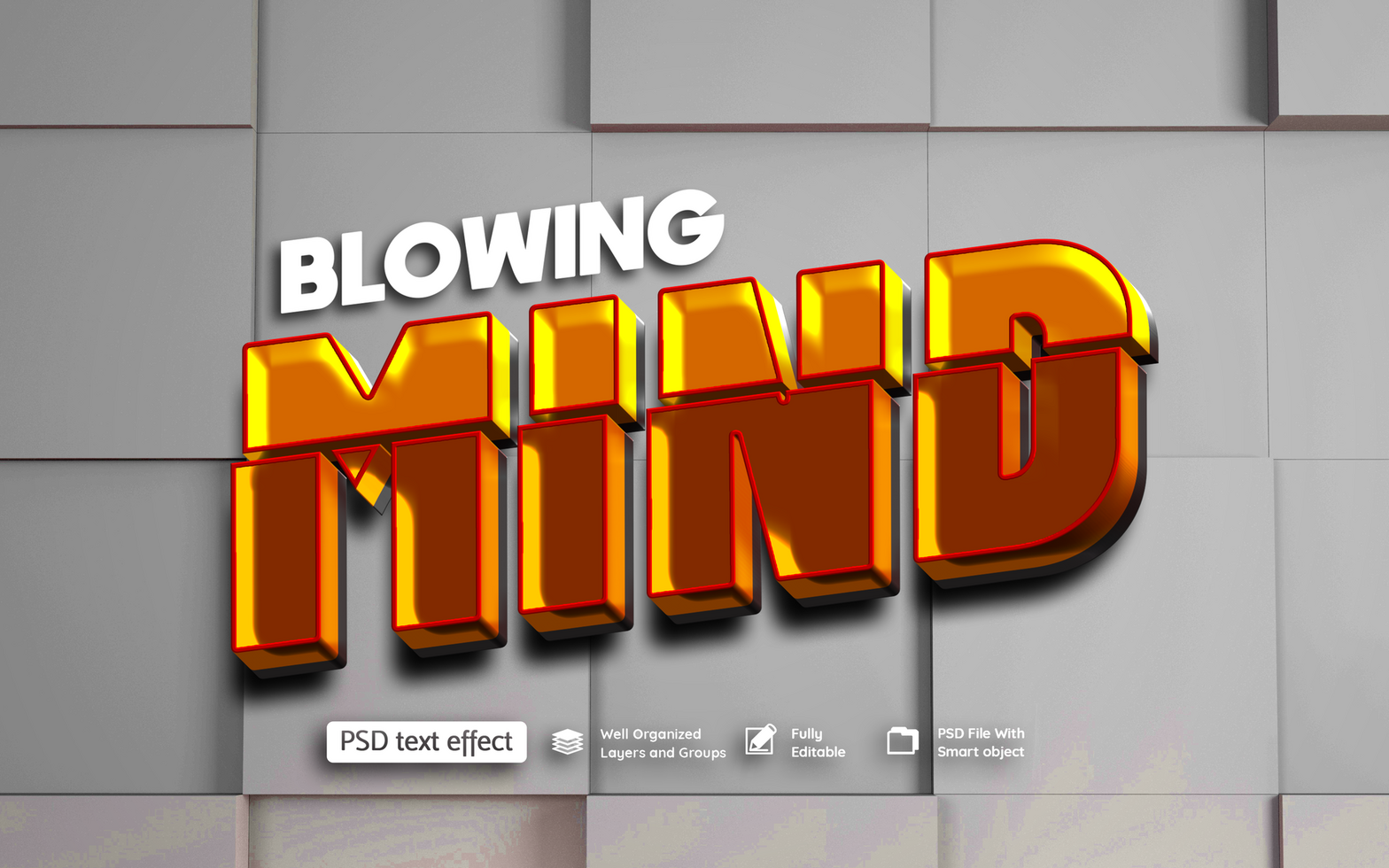Mind Blowing Text Style psd
