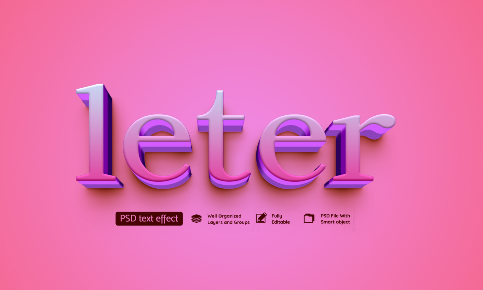 Leter Text Effect psd
