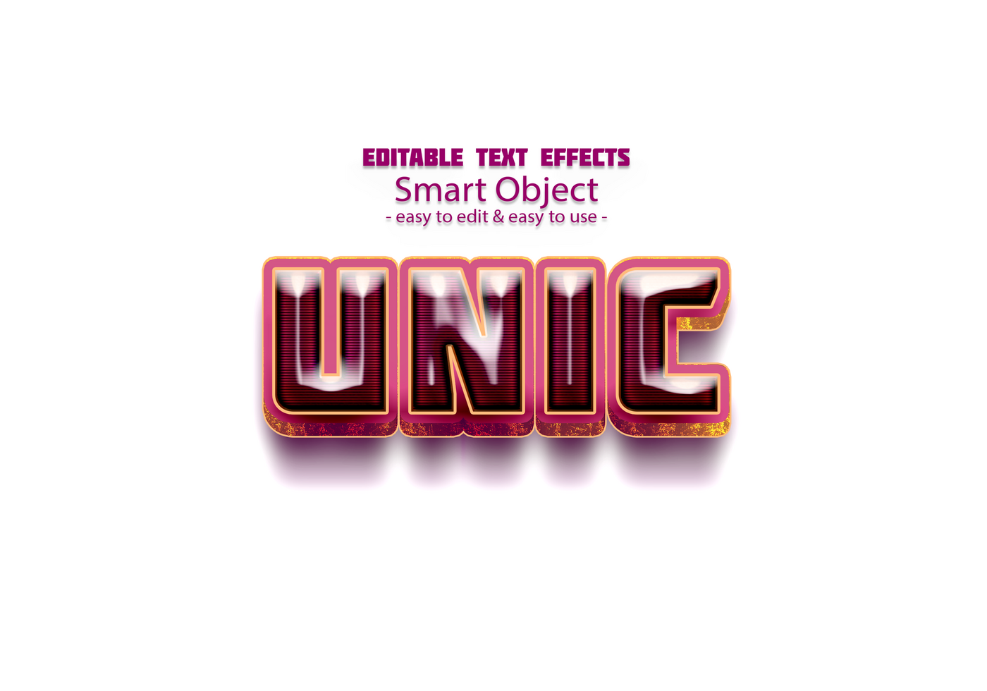 Unic Style Text Effect psd