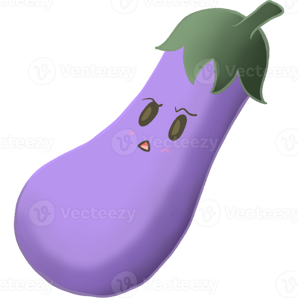 purple eggplant cute png
