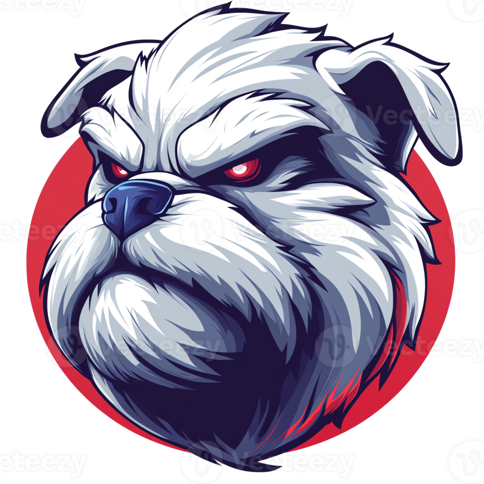 White Fur, Red Eyes, Intense Gaze png