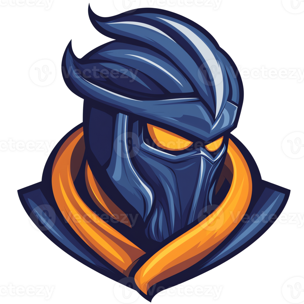 Mysterious ninja warrior logo a striking design for gaming and esports on transparent background png