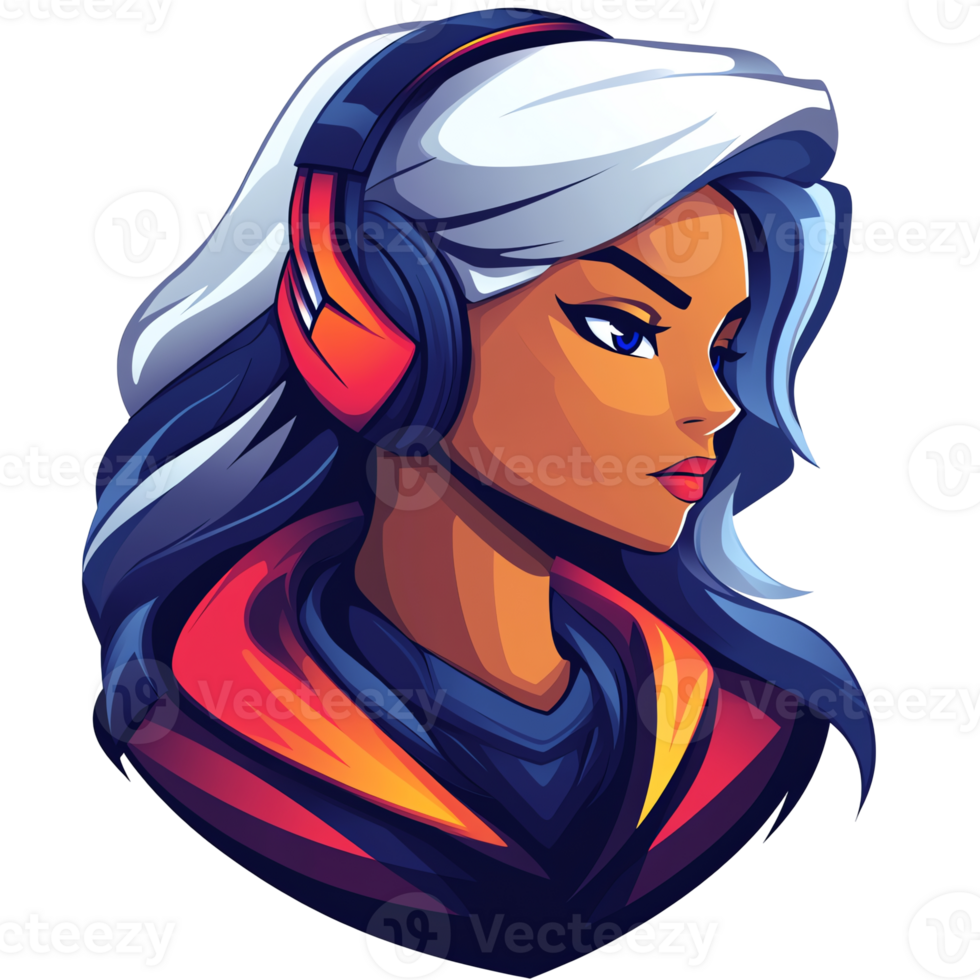 Illustration - Woman with Headphones, Music, Audio, Listening, Sound, Technology, Entertainment, Headset, Digital, Profile png