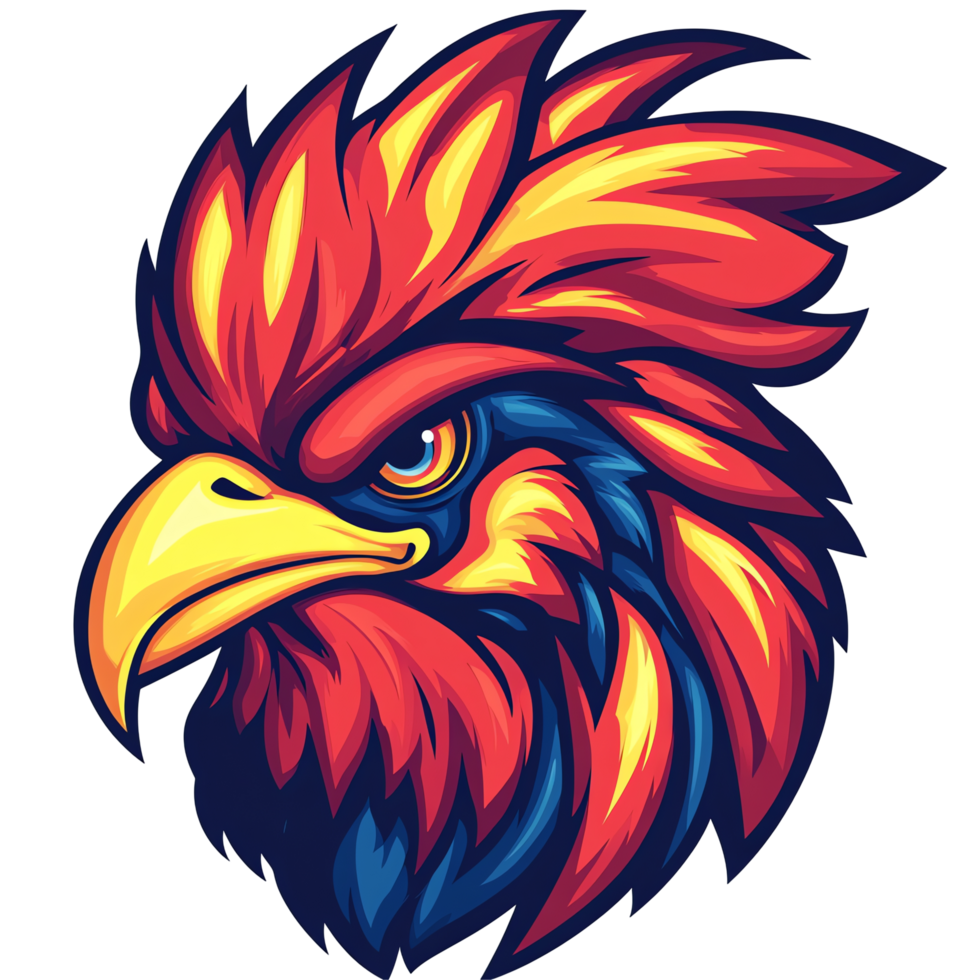 Fiery eagle head mascot design on transparent background a powerful symbol for teams and brands png