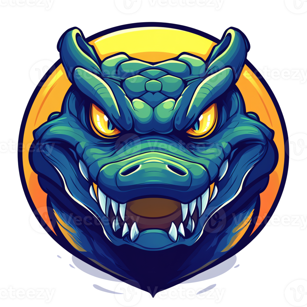 Fierce Reptile Head, Teeth, Yellow Eyes, Scales, Wildlife, Predator, Animal, Angry, Danger, Blue png