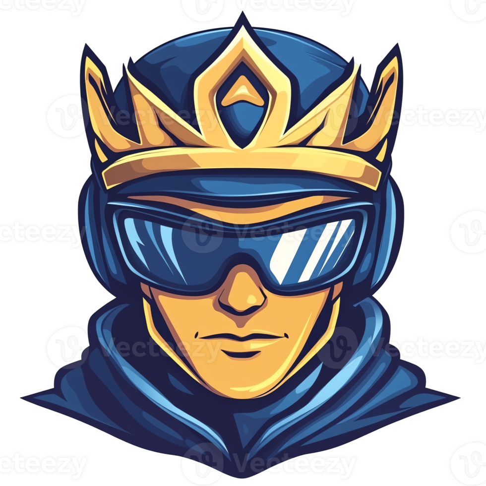 Illustration - Majestic King with Goggles and Crown png