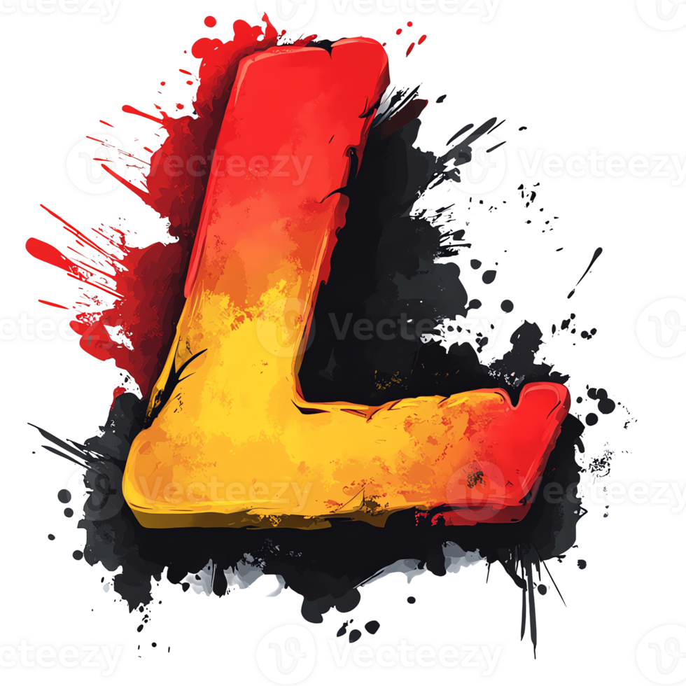 Fiery letter l logo with gradient design on transparent background ideal for tech or energetic brands png