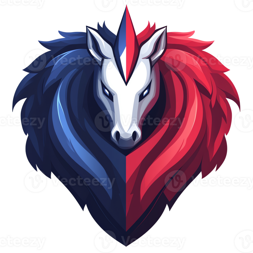Majestic unicorn logo design a fierce and elegant symbol on transparent background png