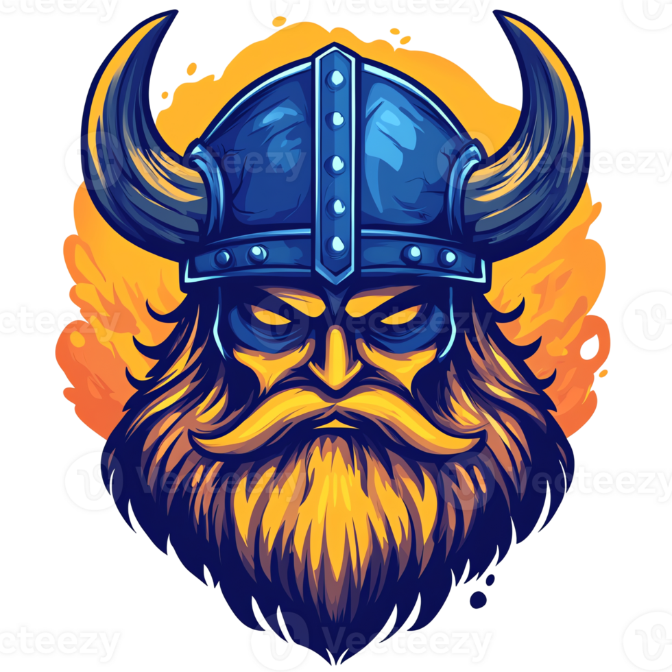 Viking warrior with horned helmet on transparent background a symbol of strength and bravery png
