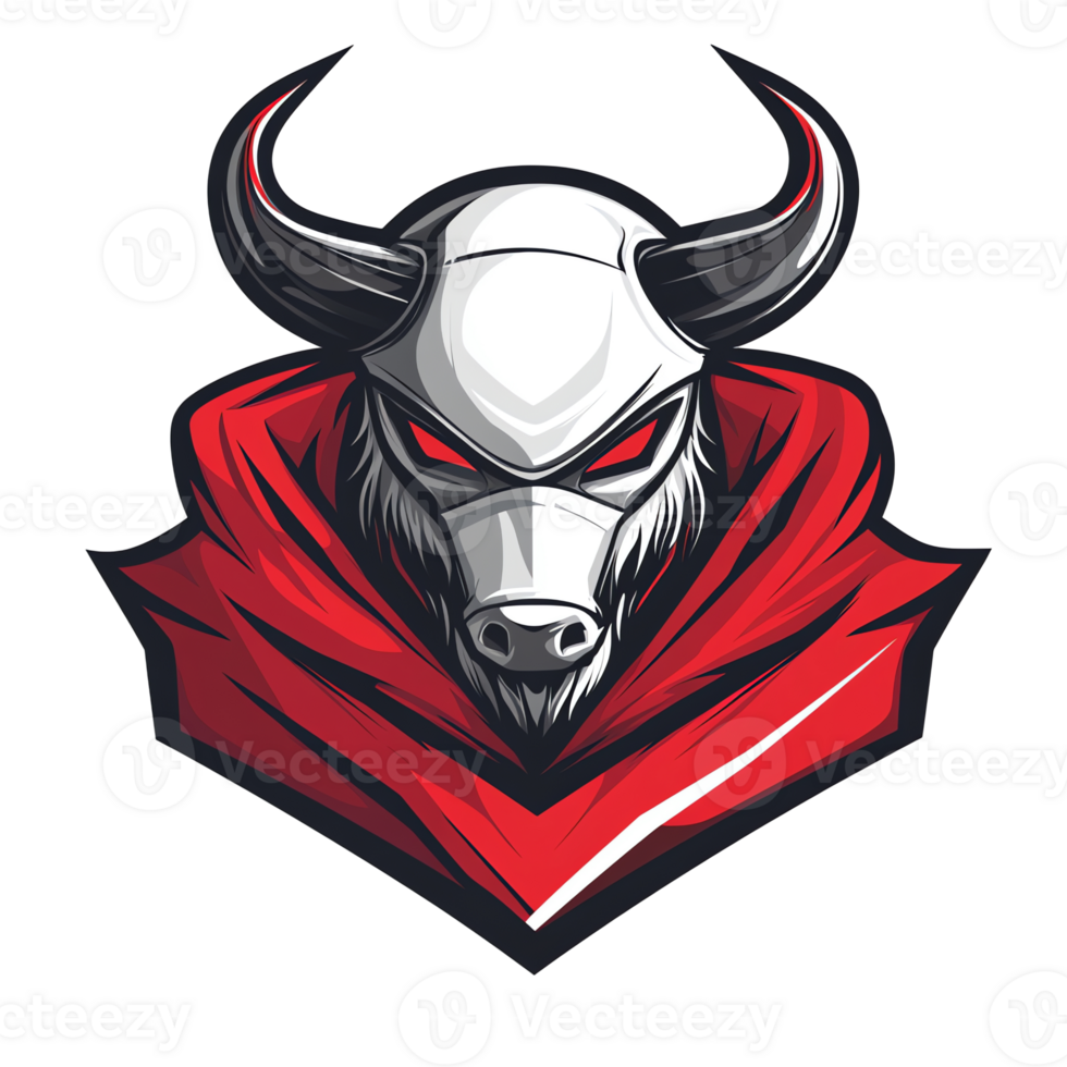 Fierce bull logo design on transparent background a powerful symbol of strength and leadership png