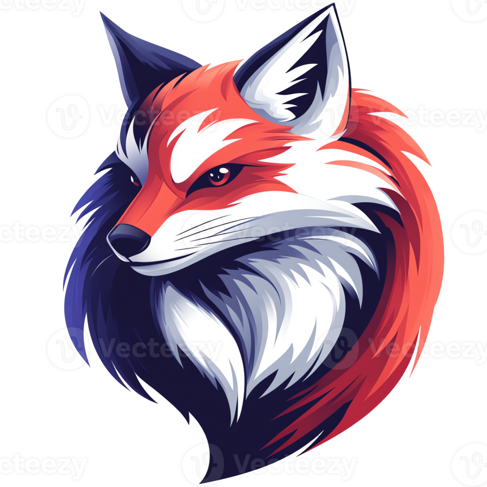 Majestic red fox illustration on transparent background a digital painting of a wild canine png