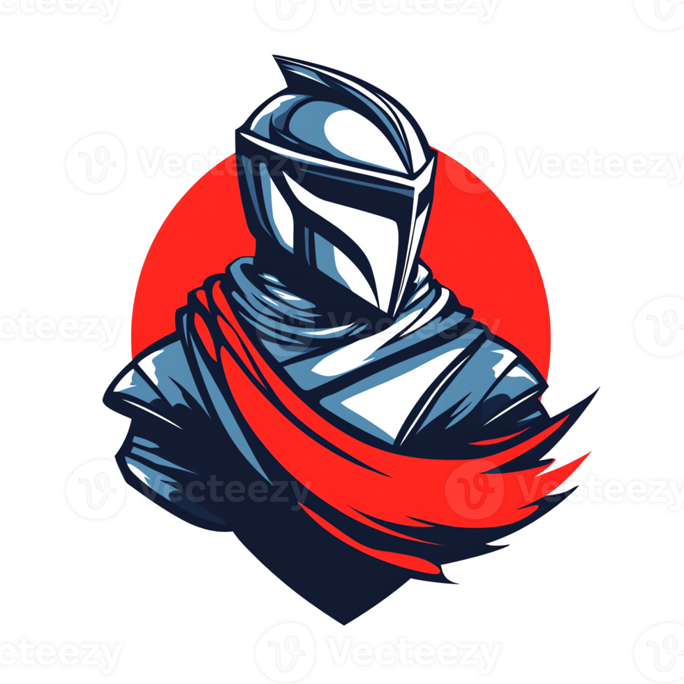 Valiant knight a gaming logo design on transparent background png