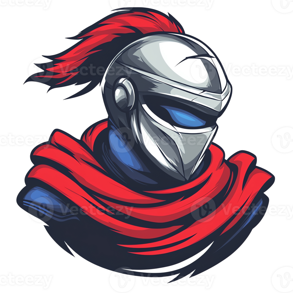 Futuristic knight logo design a striking visual for gaming and esports png