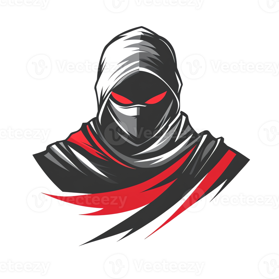 Mysterious hood figure on transparent background for gaming png