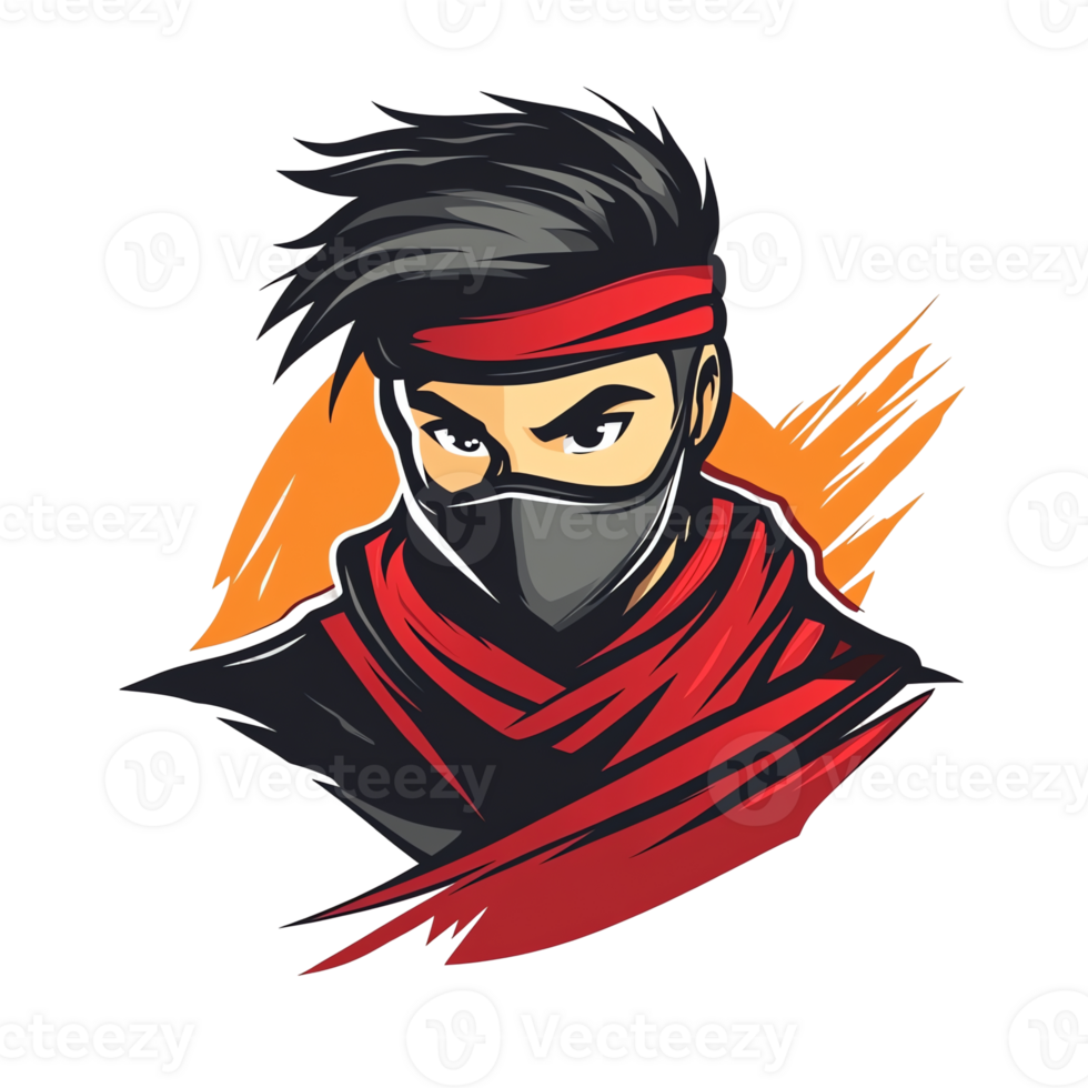 Ninja warrior profile picture on transparent background png