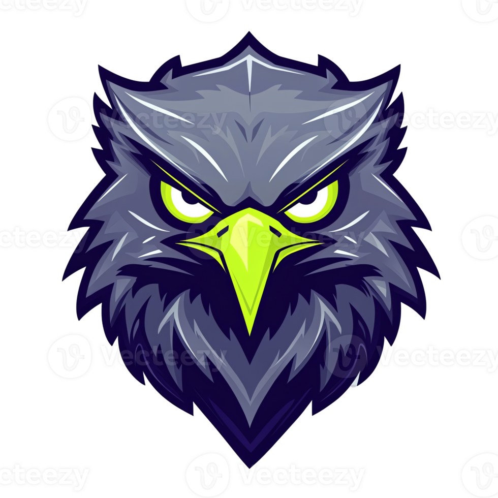 Intense eagles head on transparent background png